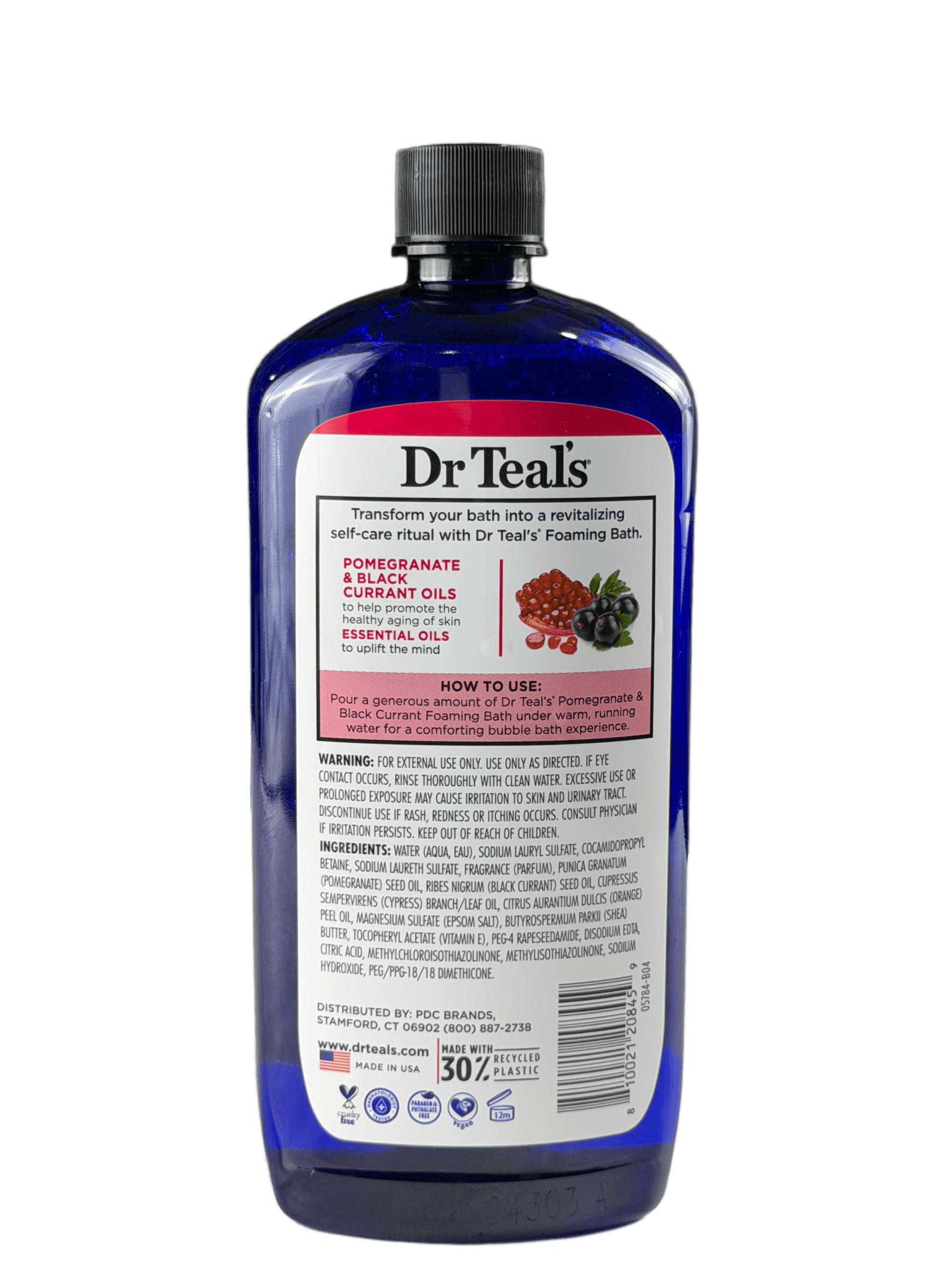 Bain Moussant au Pur Sel d'Epsom — Riche en Antioxydants à la Grenade & au Cassis - miniature 1