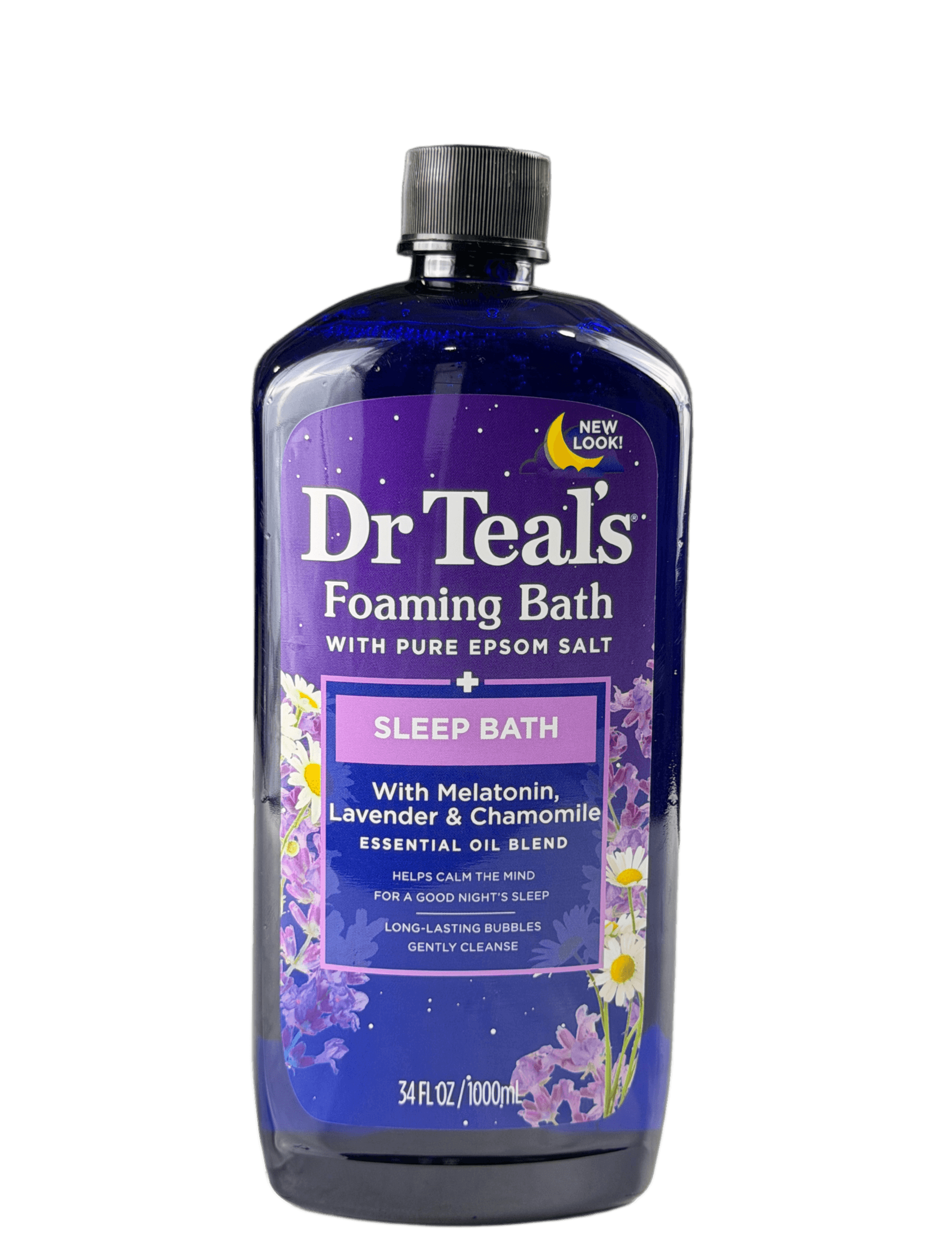 Bain Moussant au Pur Sel d'Epsom — Bain de Sommeil à la Mélatonine, Lavande & Camomille
